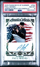 2025 PANINI BOYS OF SUMMER AMERICA'S BEST SIGNATURES #PSK PAUL SKENES 1/5 PSA 8