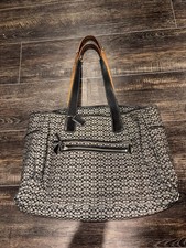 Coach Grey and Black Signature Print Diaper Bag 5707