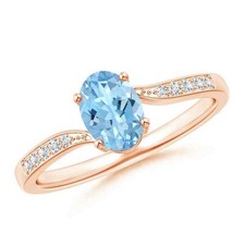 925 Silver Aquamarine Stone Daughter Solitaire Prong Ethnic Ring Jewelry