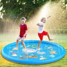 68 inch Sprinkler Splash Pad Kids Toddlers Water Spray Play Mat Garden Water Toy