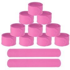 Silicone Slap Bracelets - 12Pcs Fitting for DIY Prizes 8.5"  Rose