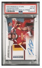 2022 Rookies & Stars Jahan Dotson Dress For Success AU-Prime 18/25 PSA 8