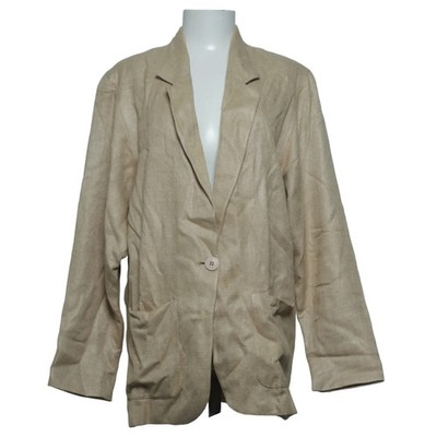Preston & York, Blazer, Größe: 42, Beige, Acetat/Leinen/Viskose, Einfarbig #i05