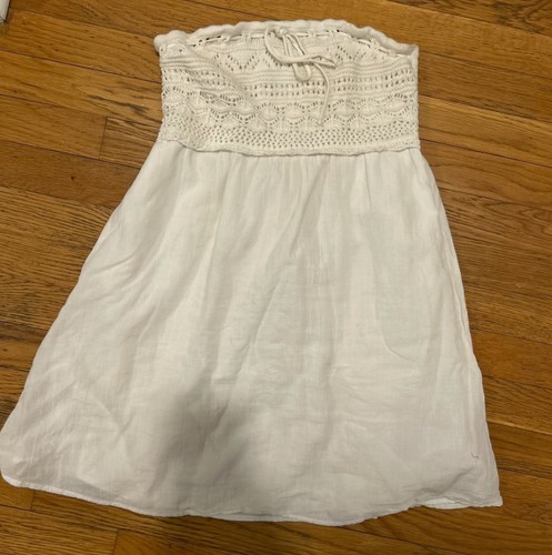 Hollister Spitzenkleid Weiß Medium