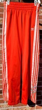 ADIDAS Original Trackpants With Embroidered Floral And Quote Orange Size M