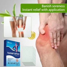 tigerty Fast-Acting Cold Pain Relief Patch - Cool/Hot Compress Gel, 10x Herbal