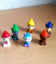 6 Sammelfiguren - aus Pudding-Ei / Paw Patrol mit Mütze