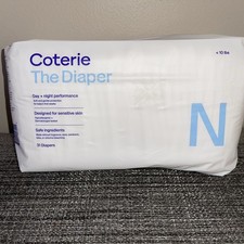Coterie Baby New Born 10LB  Under Diaper Pack 31 Count Sensitive Skin Day Night