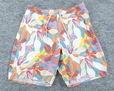 Johnnie-O Swim Trunks Mens Large Multicolor Tropical Lined Shorts Drawstring