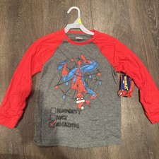 Marvel Spider Man long sleeve chirstmas Tee M 8 NEW Holiday