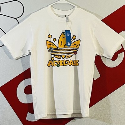 New With Tags Adidas Originals Stacked Trefoil Floral Logo T-Shirt