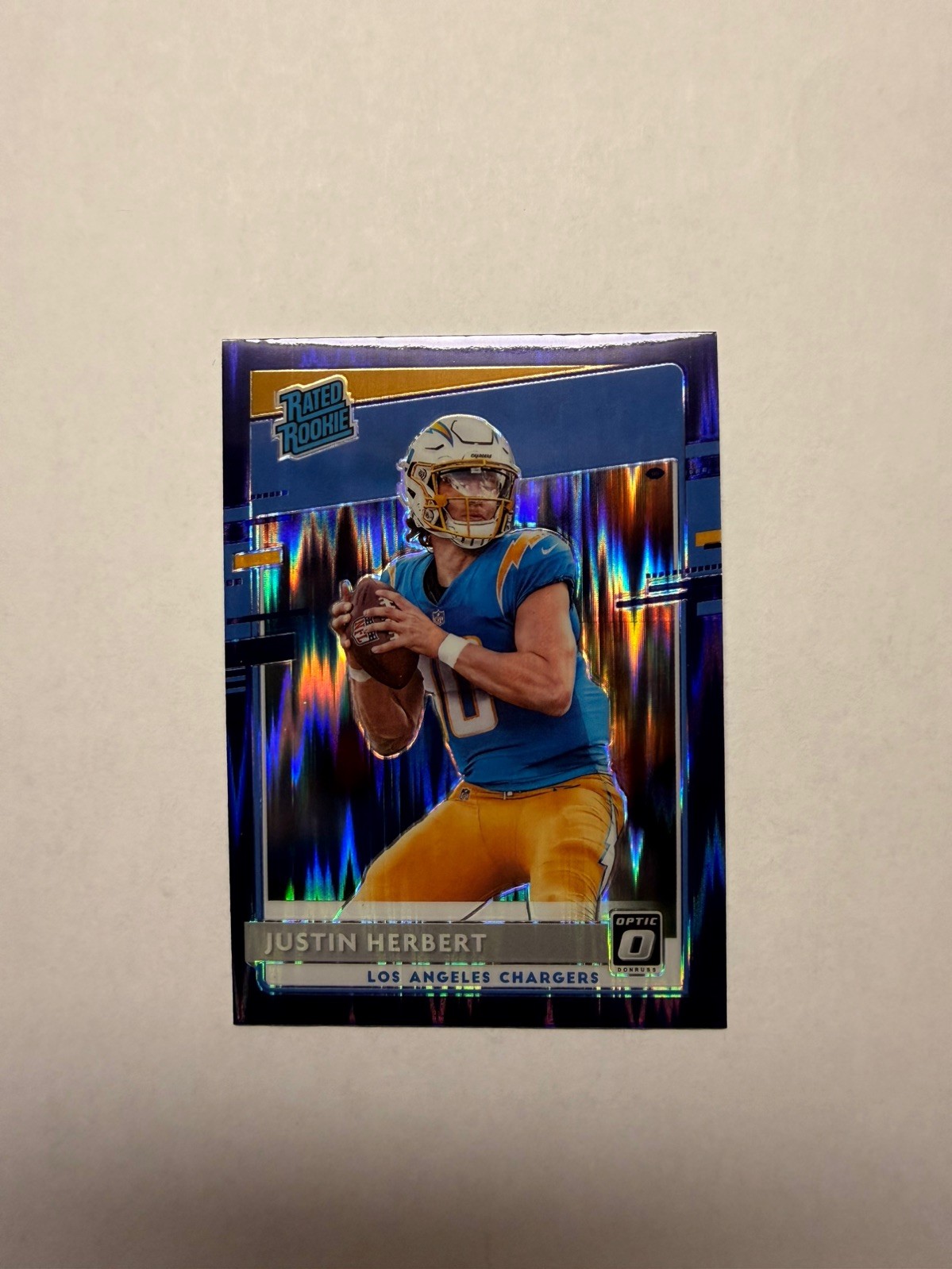 2020 Optic Justin Herbert Purple Shock Rated Rookie #153