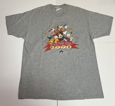 Vintage Disneyland New Year 2000 Y2K T-shirt SZ L/XL Gray Made in USA Mickey