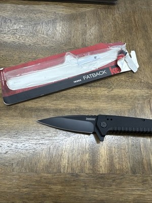 Kershaw 1935X Fatback 8Cr13MoV Drop Point Pocketknife Black Assisted