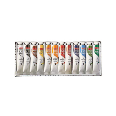 Camlin Kokuyo Artist's Water Color Box - 9ml Tubes, 18 Shades