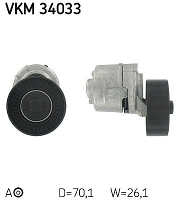 SKF Spannrolle, Keilrippenriemen Mitte, Mitte Rechts U.A. FüR Ford, Mazda-image
