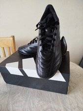 Image of Adidas Goletto IX TF Turf Mens Football Boots Black Shoes 3 Stripes