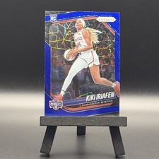 2025 Panini Prizm WNBA #72 Kiki Iriafen Rookie Blue Velocity RC Mystics