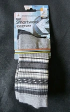 SMARTWOOL MENS EVERYDAY REGARITA CUSHION CREW SOCKS CHARCOAL SZ L #SW001738-NWT