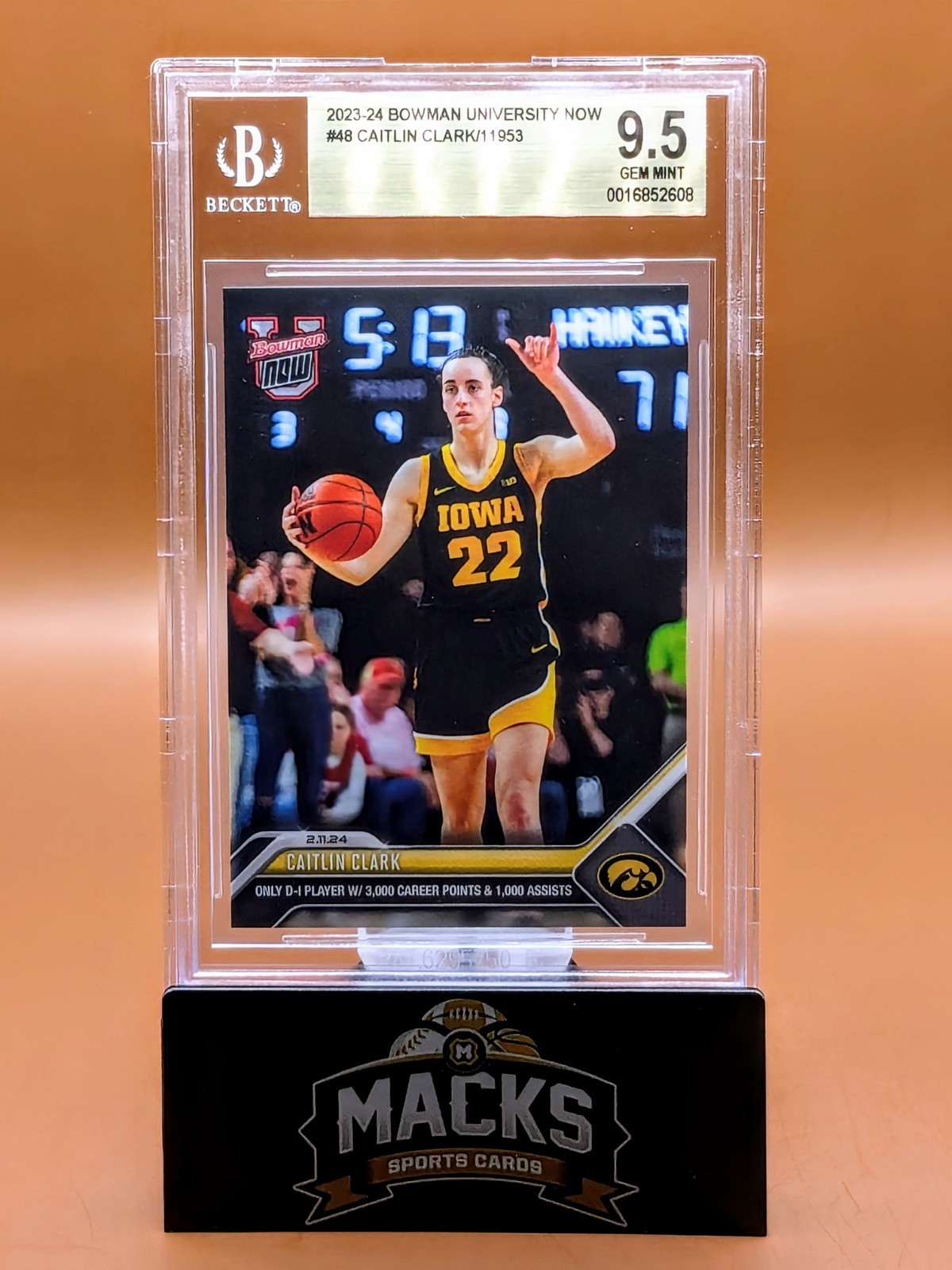 Caitlin Clark 2023-24 Topps Bowman U Now #48 BGS 9.5