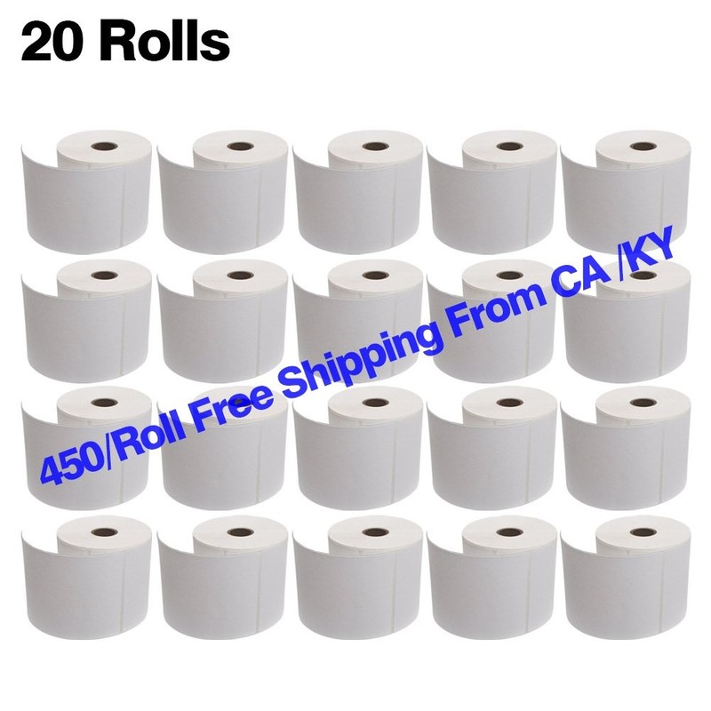 20 Rolls 4x6 Direct Thermal Shipping Labels 450/Roll For Zebra Eltron 2844 ZP450