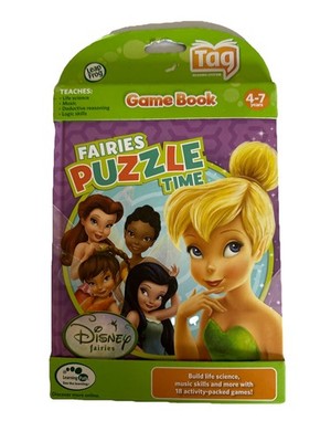 LeapFrog LeapReader & TAG Disney's Fairies Puzzle Time Game Book Brand New