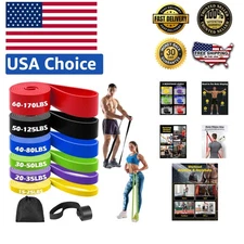 Heavy Duty 6-Level Resistance Bands Set for Full-Body Workouts with Door Anchor