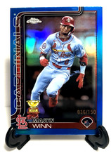 2025 Topps Chrome Masyn Winn #244 Blue Refractor /150-Cardinals