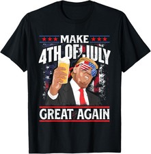 Make 4th of July Great Again - USA American Flag Trump T-Shirt