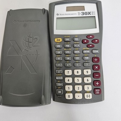 Texas Instruments T1-30XIIS Gray Student Calculator Works Great