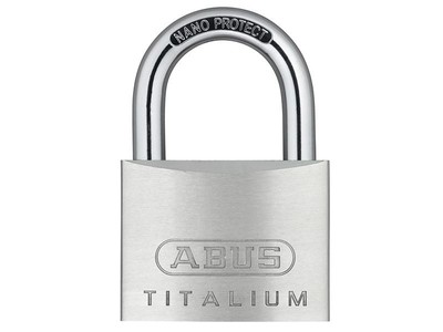 ABUS Titalium Padlock - 60mm Aluminum Body With Hardened Steel Shackle, Keyed Alike KA6607