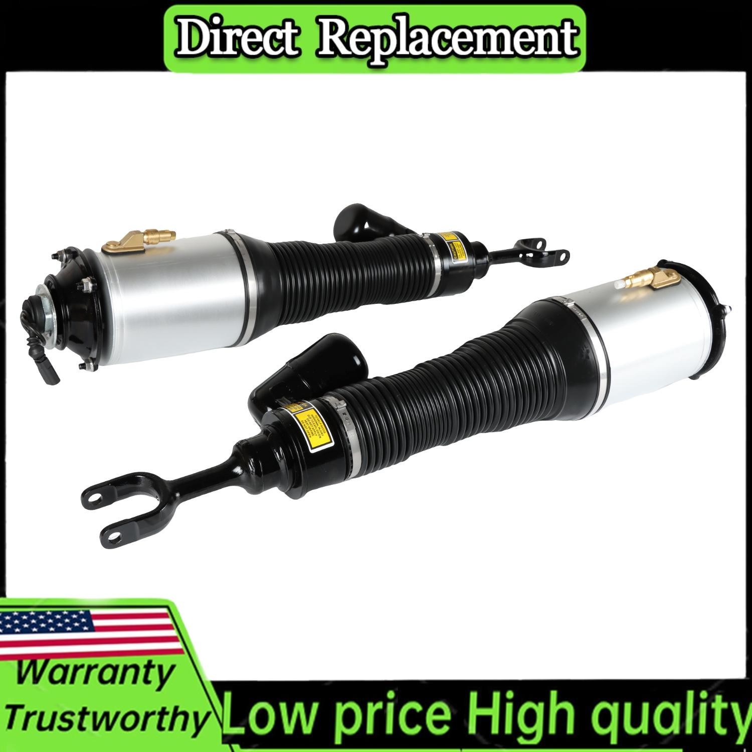 Set 2 Front Air Suspension Struts Shock For Bentley Continental GT Left & Right