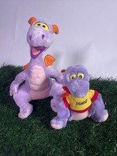 2x Disney Figment Dragon Small Plush Stuffed Animal Walt Disney World Purple Toy