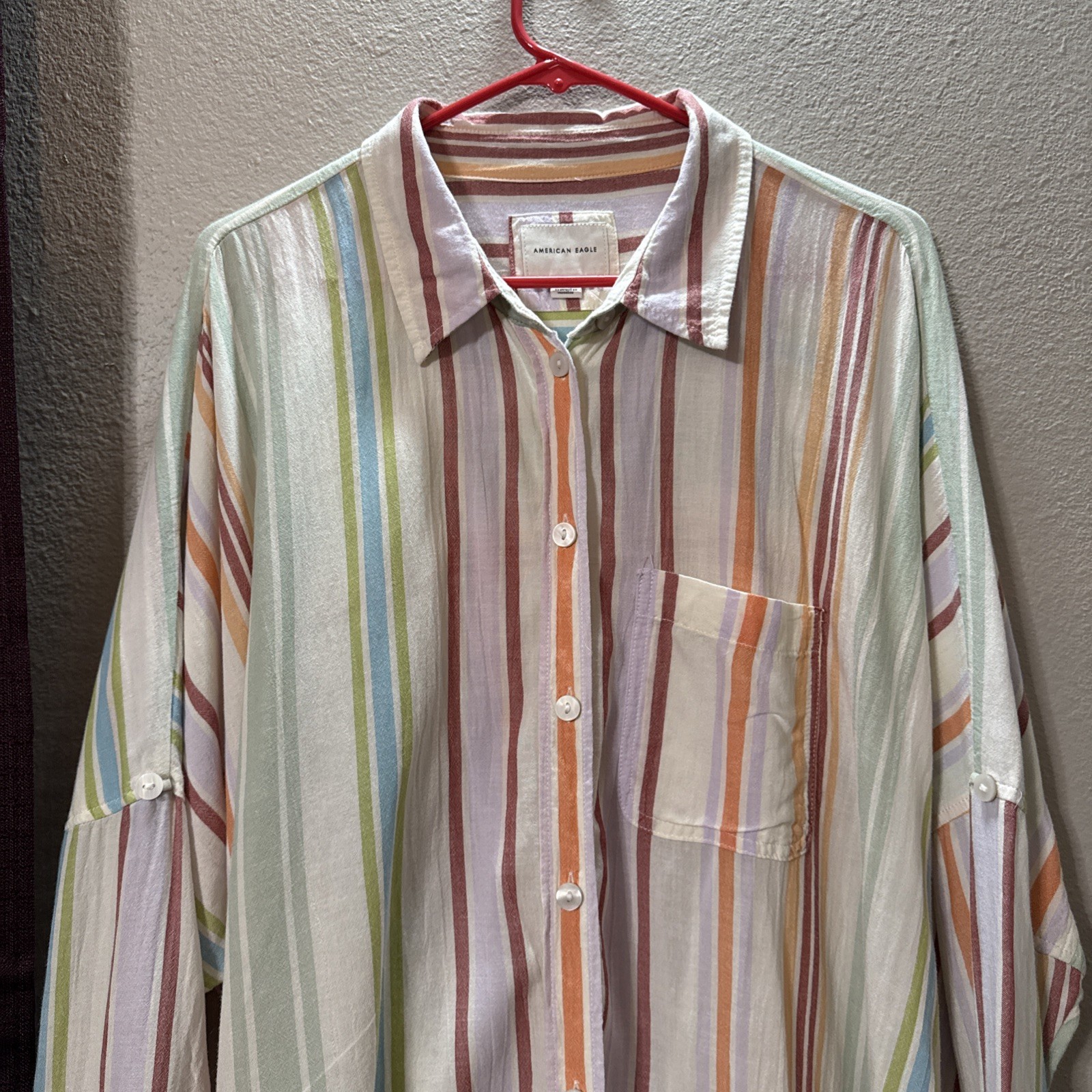 #653 American Eagle Oversize Adjustable Sleeve Bu… - image 2