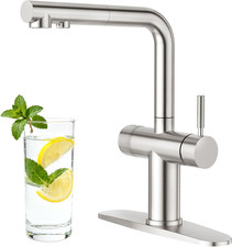 3 Way Kitchen Faucet with Pull down Sprayer Water Filter Built-In,Drinking Wat