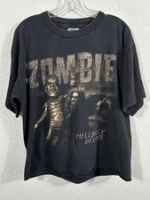 Vintage Rob Zombie Hellbilly Deluxe Shirt Mens Large Black Concert Tour 1998 90s