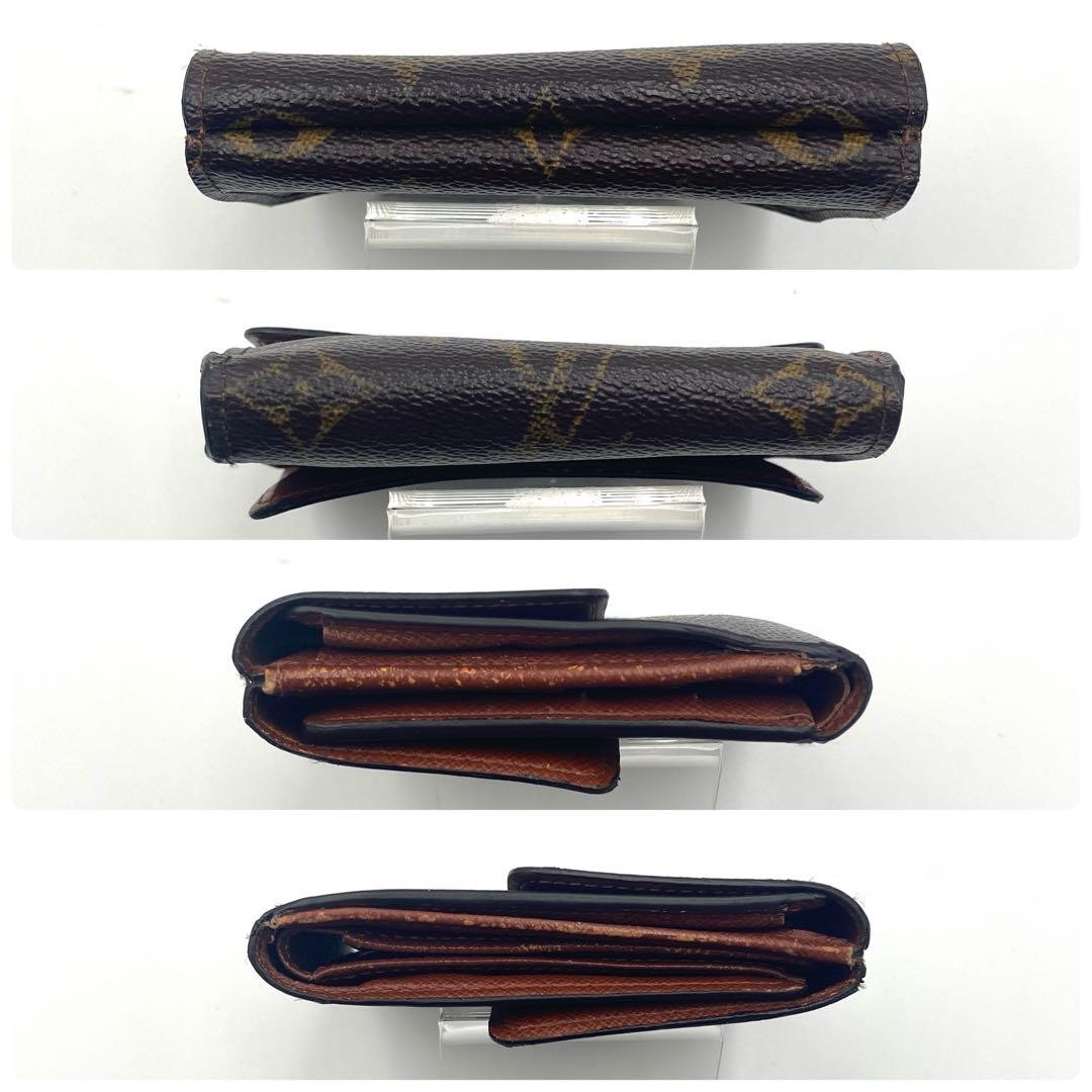 LOUIS VUITTON Monogram Portomonebie Carte Credit Trifold Wallet W Hook Authentic thumbnail 3