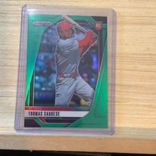 2025 Panini Prizm - Thomas Saggese Green Prizm RC B-22