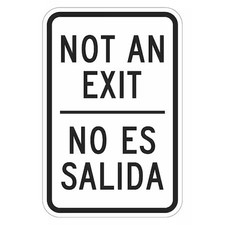 LYLE T1-1918-HI_12x18 No Exit Sign For Parking Lots, 18 in H, 12 in W,