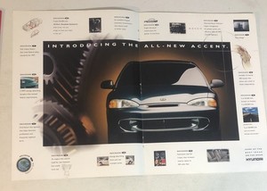 1995 Hyundai Accent Vintage Print Ad Advertisement 2 Page pa32