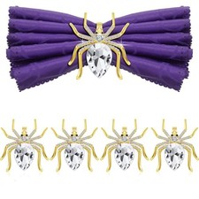 Spider Napkin Rings Set of 4, Spider Napkin Holders, Halloween Napkin Rings Spider Napkin Rings Set of 4, Spider Napkin Holders, Halloween Napkin Rings - Image 1