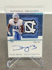 2021 National Treasures Collegiate Dyami Brown RPA 1/1 NC Game Worn Patch