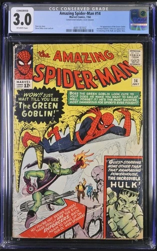 CGC 3.0 Amazing Spider-Man 14. Conserved Grade. First Appearance of Green Goblin
