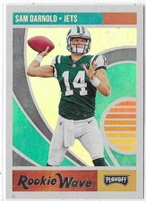 2018 Panini Playoff football Sam Darnold Rookie Wave insert card #11-Ex+. rookie card picture