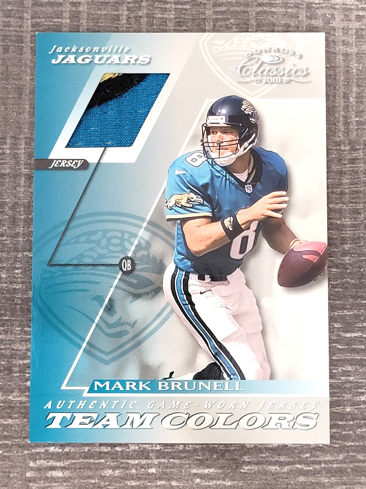 2001 Donruss Classics Team Colors Jersey Mark Brunell Jaguars Patch #TC-27