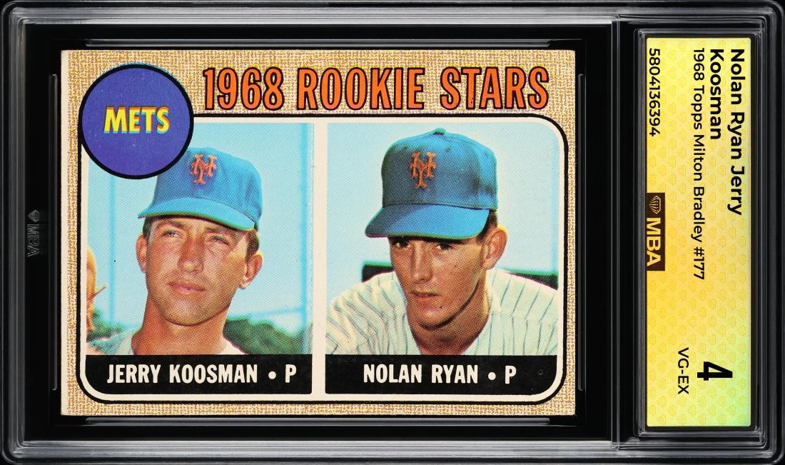 1968 Topps Milton Bradley: #177 Nolan Ryan, Jerry Koosman MBA 4 VG-EX