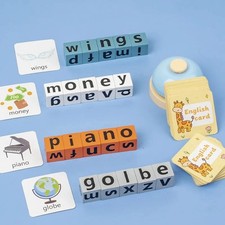 New Wooden Spell Word Toy Letter Memory English Learning Game