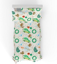 NEW National Lampoon's Christmas Vacation Bedding Cotton Flannel Sheet Set Twin