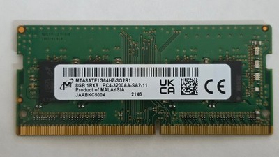 8GB Micron DDR4 3200MHz SO-DIMM - MTA8ATF1G64HZ-3G2R1 - Laptop RAM