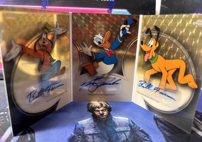 2026 Topps Disney Neon 1/1 Superfractor Triple Auto Booklet Donald